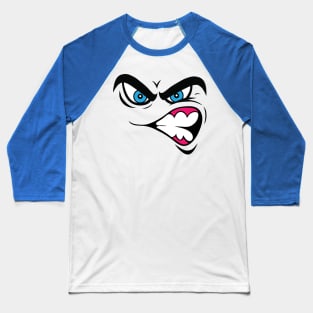 Angry Face, Bad Mood Baseball T-Shirt